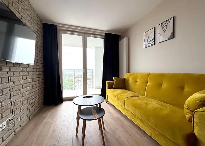 Premium - Graniczna Sky 16th Floor - Self Check-in - Parking Lägenhet *